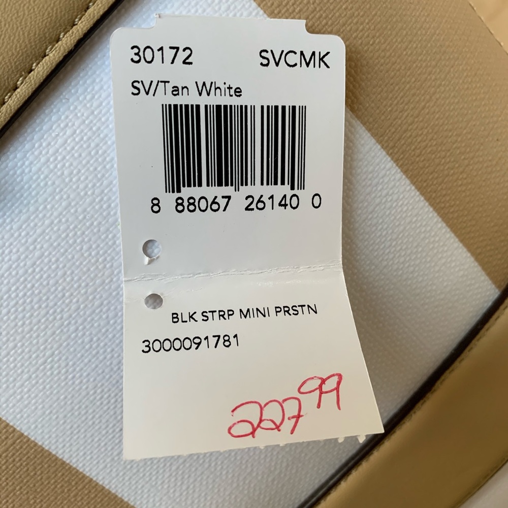 COACH TAN BLEECKER STRIPED MINI PRESTON SATCHEL - Picture 16 of 16